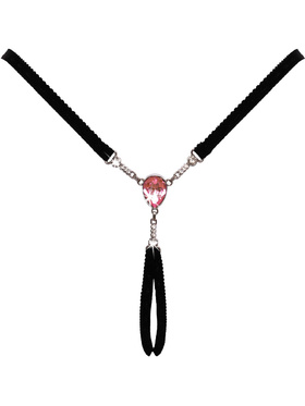 Cottelli Lingerie: Crotchless String with Gem, One Size 