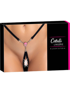 Cottelli Lingerie: Crotchless String with Gem, One Size 