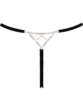 Cottelli Lingerie: Crotchless String with Rhinestones, One Size