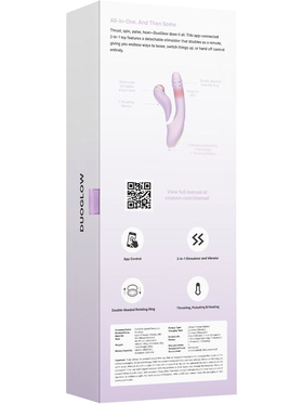 Svakom: DuoGlow, Thrusting Beaded Vibrator + Pulsating Stimulator 