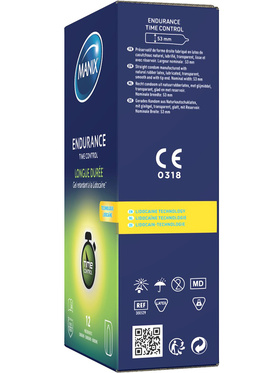 Manix: Eudurance Time Control Kondomer, 12-pk