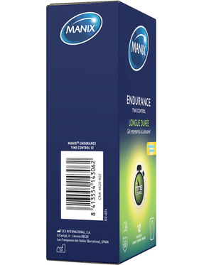 Manix: Eudurance Time Control Kondomer, 12-pk