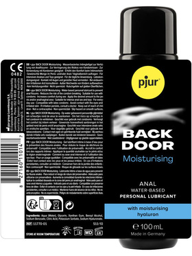 Pjur Back Door: Moisturising Vannbasert Anal Gliddemiddel, 100 ml