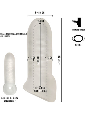 Rebel: Thickening Sleeve with Ball Ring, 16.5 cm