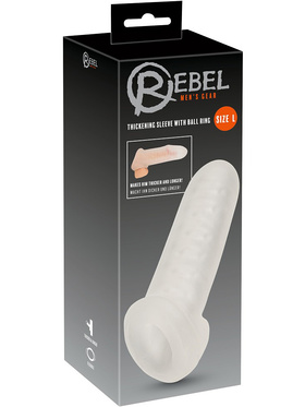 Rebel: Thickening Sleeve with Ball Ring, 20 cm