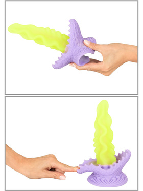 Beasty Cocks: Passion Plant, Creature Dildo with LED, 22 cm